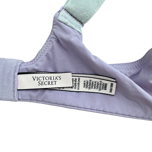 VICTORIA'S SECRET: THE T-SHIRT- Logo Strap Wireless Bra - purple 36D - Picture 3 of 6